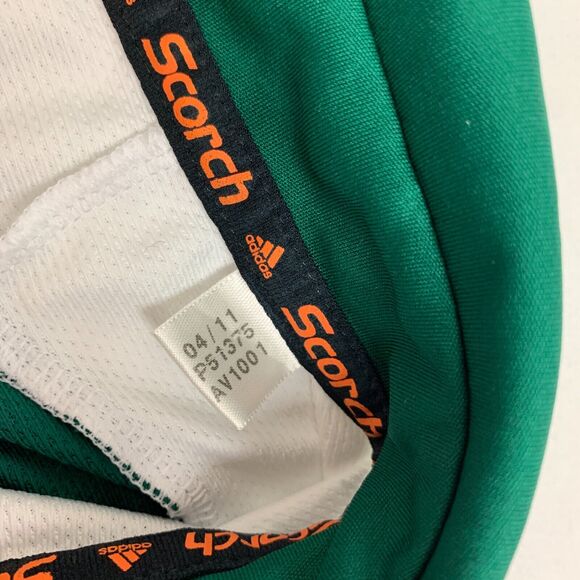 Adidas Notre Dame Polo Shirt Womens M Medium Green Scorch Climacool Short Sleeve - Picture 9 of 12